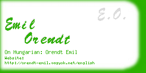 emil orendt business card